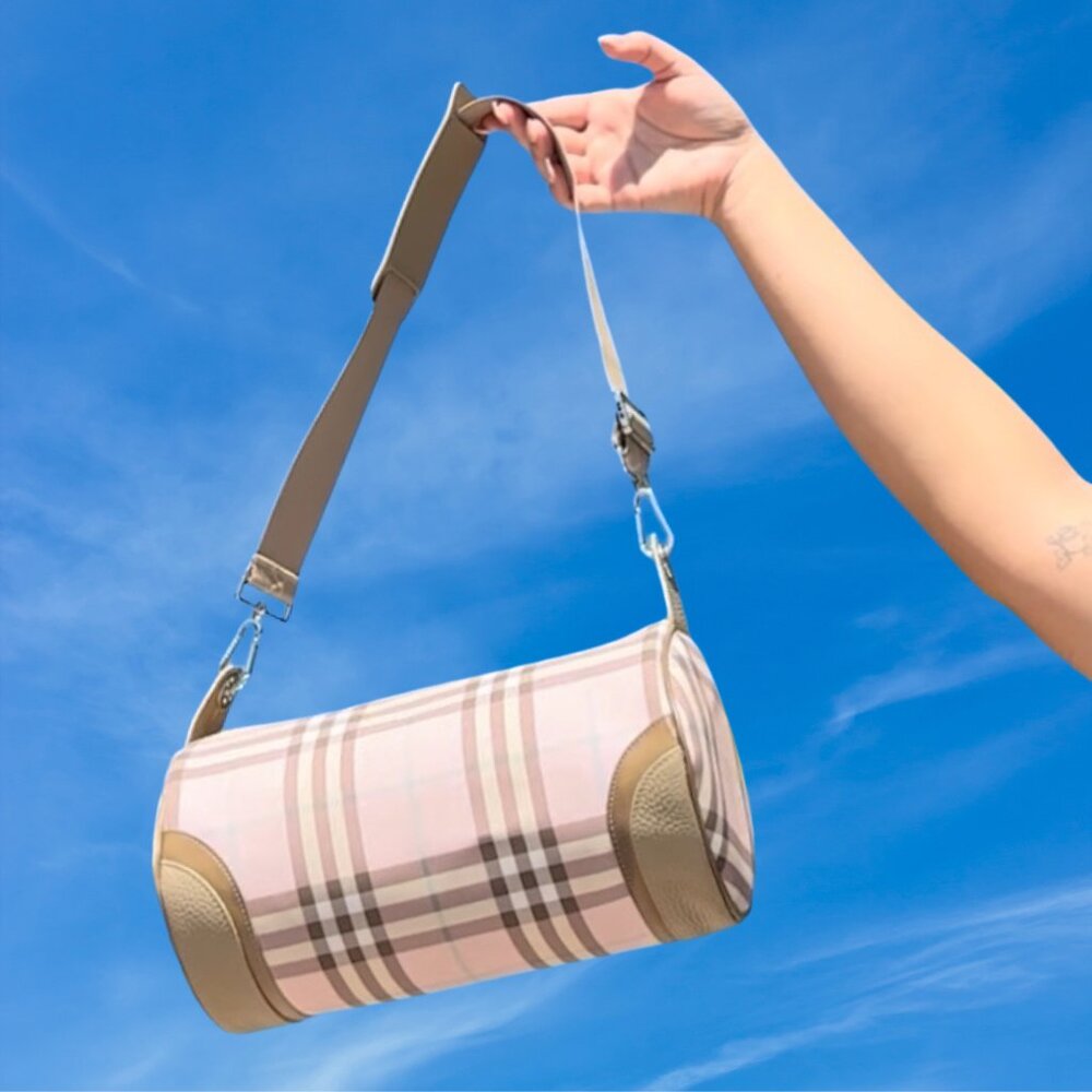 Authentic Y2K Burberry Pink Nova Check Shoulder Bag